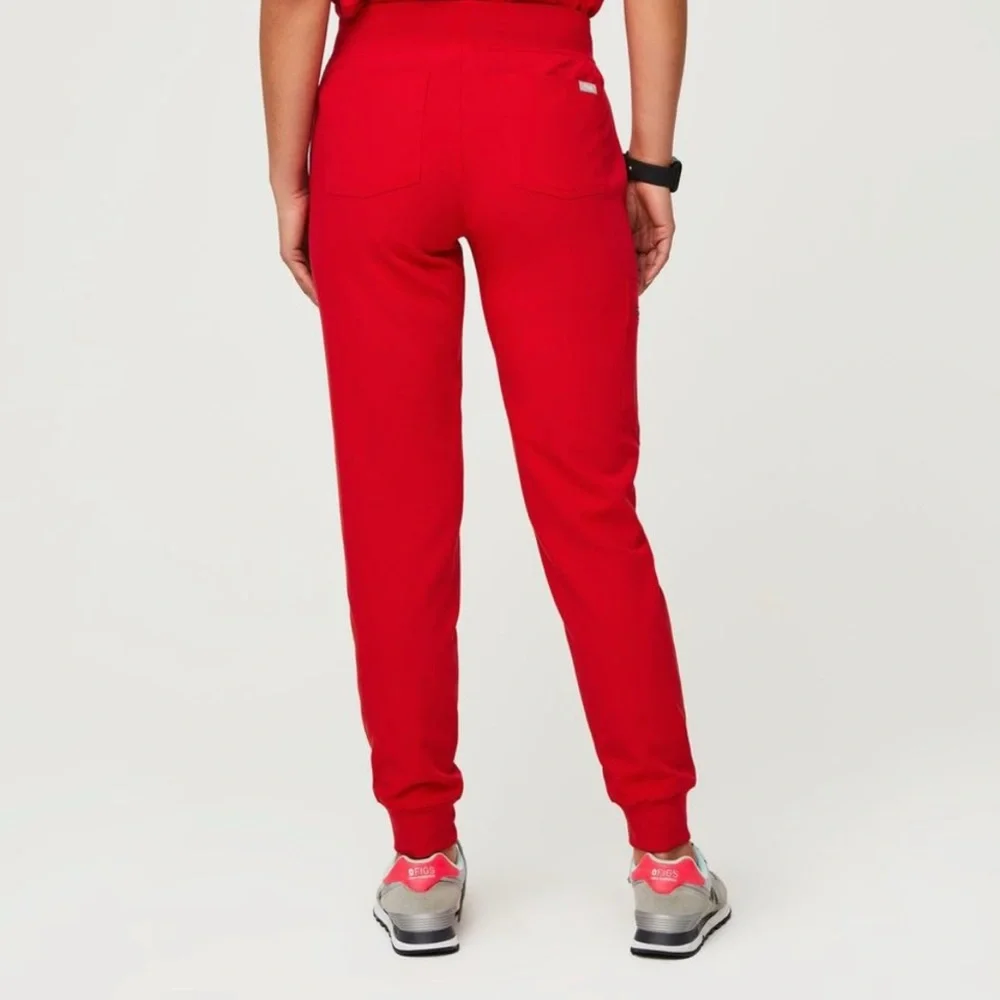 NWT Figs Zamora‎ 2.0 Jogger Scrub Pants in Pop Red.